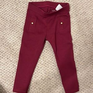 Janie and Jack Maroon Thick Stretchy Legging